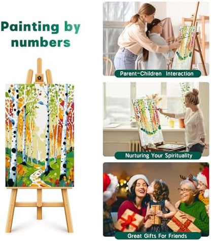 Paint by Numbers Kit for Adults Beginner & Kids Age 8-12 with Wooden Frame, Easy Adult Paint by Number Kits on Canvas, DIY Acrylic Watercolor Oil Paint by Number for Adults for Home Decor 8x12 Inch - Image 6