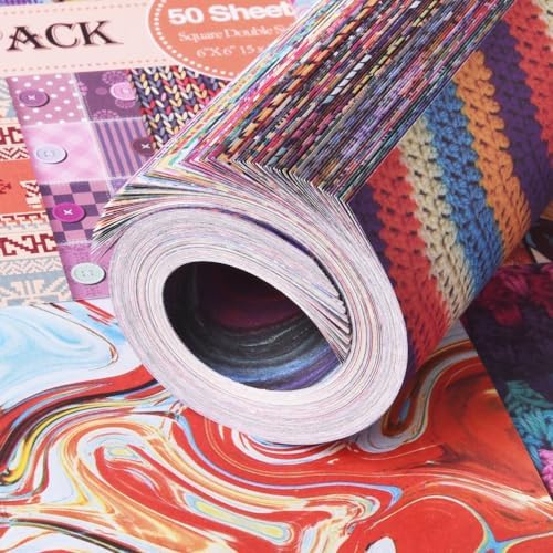 6x6" Origami Paper,100Sheets Double Sided Colored Paper,Square Craft Paper - Image 4