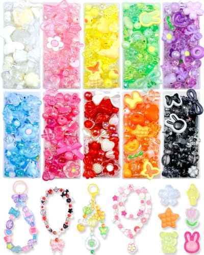 FIVEIZERO 800PCS Assorted Acrylic Beads for Jewelry & Bracelet Making by FIVEIZERO