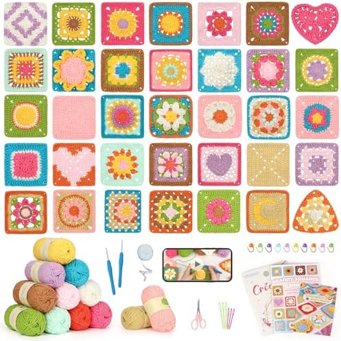 Katech Crochet Kit for Beginners-Crochet Kit for Adults w/Video Tuturials by Katech
