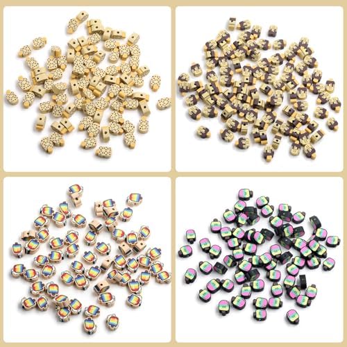 100 Pcs Popsicle Polymer Clay Beads Cartoon Heishi Spacer Beads Supplies for DIY Bracelet Earring Necklace Jewelry Making - Image 4