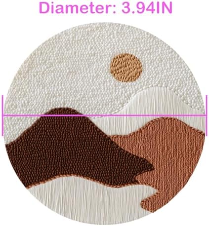 57lilina 6pcs Landscape Coaster Punch Needle Kit for Beginners & Adults - Image 7