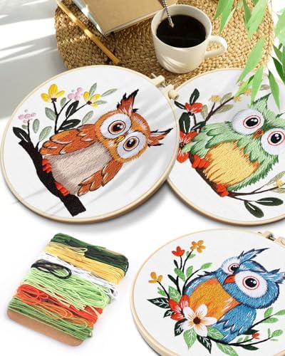 TINDTOP Embroidery Kit for Adults, Owl Embroidery Practice Kit - Image 7