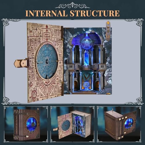 Circle of Magic Book Nook Kit, DIY Miniature Dollhouse Booknook Kit - Image 4