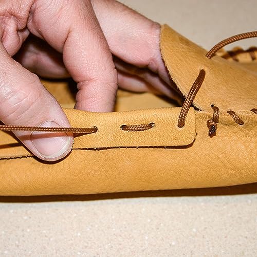 Realeather C4604-03 Adult Moccasin Leathercraft Kit, Size 8-9, Golden Tan, 1-Pair - Image 4