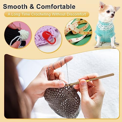 Aeelike Crochet Kit for Beginners Adults, Complete Crochet Set, Grey - Image 4
