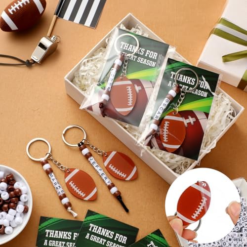 Suncalla 984 Pcs 24 Set Football Keychain Making Kit DIY Football Bag Tag - Image 3