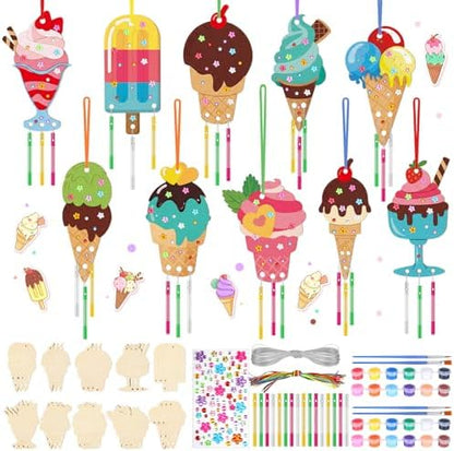 JellyArch Ice Cream 30 Pack DIY Wind Chime Kit Art and Crafts by JellyArch