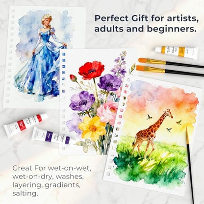Nicpro Watercolor Paint Set for Adults Kids, 36 Colors Watercolor Tube Set - Image 2