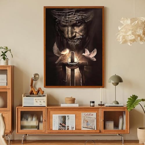 Jesus Paint by Numbers Kit for Adults Framed Canvas 12X16 in, Frameworkless - Image 5
