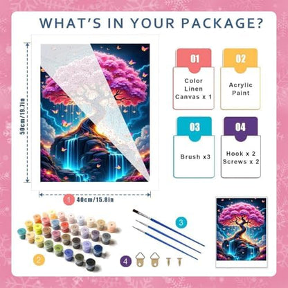 Tree of Life Paint by Numbers Kit for Adults, Paint by Number for Adults - Image 2