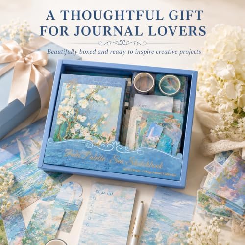 Diuhofart Sea Sketchbook Scrapbooking Kit, 128 Pcs Journal Set - Image 3
