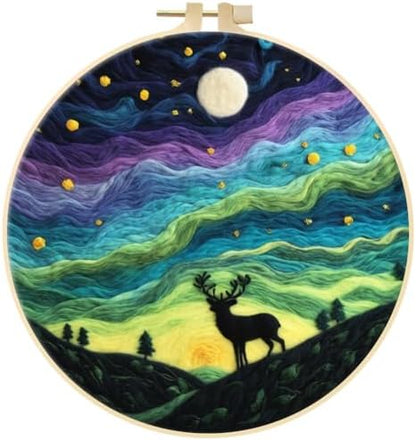 EUBUY Needle Felting Kits Beginners, Needle Felting Picture Kits Natural - Image 7