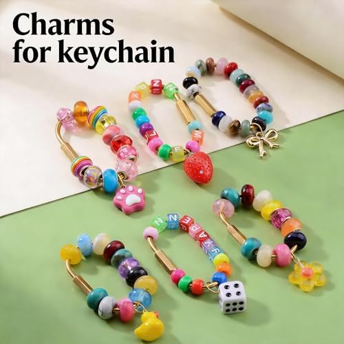 Keychain Charms Bulk 30pcs mixed Cute 3D Charms for Keychain Making for Bracelet Earring Jewelry Making DIY Crafts Includes Animal Food Fruit Flower Designs - Image 3