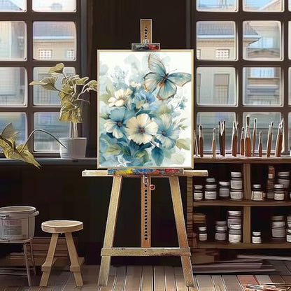 Natuyalo Paint by Numbers for Adults Beginners Paint by Number Kit Butterfly, DIY Acrylic Paint by Numbers Kits Flowers Colorful Paintworks Artwork for Adults Beginner, 16x20 Inch - Image 4