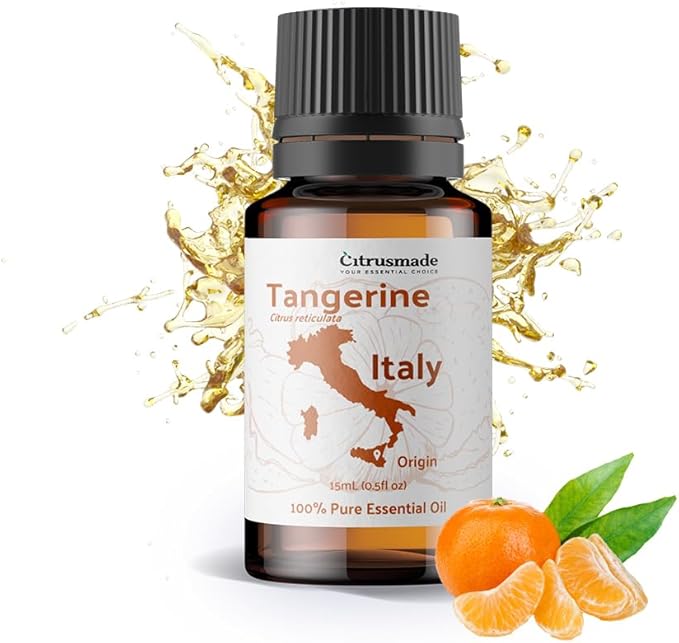 Nature Packaged Tangerine Essential Oil - Direct from Citrusmade in Sicily, Italy - Essential Oils for Diffusers & Aromatherapy | 100% Pure Therapeutic Grade (15ml)