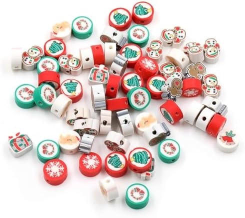 100 Pcs Polymer Clay Beads Heishi Spacer Beads Supplies (Christmas-3) by PEVOGON