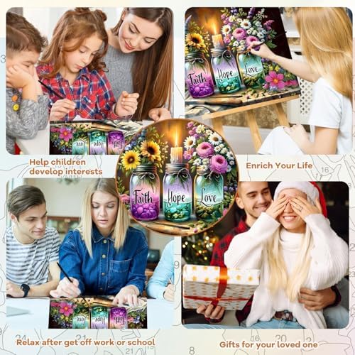 Pxzcrypha Faith Hope Love Paint by Number Kits for Adult Beginner 16X20inch - Image 6