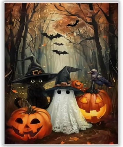 HITO Halloween Paint by Numbers Kit for Adults Ghost Frameless 16x20 Inch by HITO