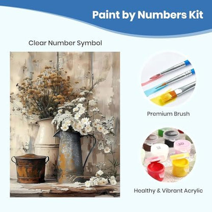 WUDWL 6 Pack Paint by Numbers Kit for Adults,Color By Numbers for Adults - Image 6