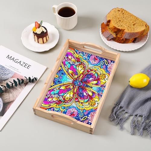 EWJRNSF Diamond Art Kits for Adults Wooden Serving Trays with Handles - Image 6