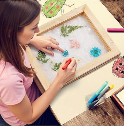 Honoson 3 Size Wooden Paper Making Screen Paper Making Mould and Frame Kit for DIY Craft(A6, A5, A4) - Image 5