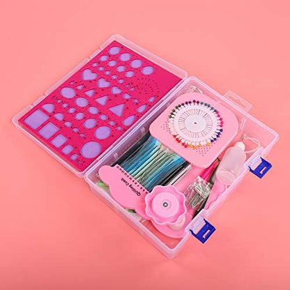 Quilling Tool Set, Paper Quilling Craft Kit, Complete 15pcs with Quilling Board, Template, Pen, Needle for DIY Art Projects. Perfect for Beginners, Artists and Adults. - Image 5
