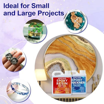 JANCHUN Epoxy Resin Kit 72oz, Bubble Free Crystal Clear Resin - Image 5