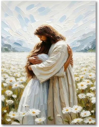 Tiwabb Jesus Religion Stamped Cross Stitch Kits for Adults Beginners by DIYHomeDecor