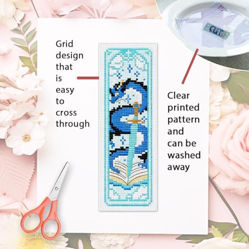 ORIGACH 6 Set Fantasy Tarot Cross Stitch Bookmark Kit for Beginner - Image 3