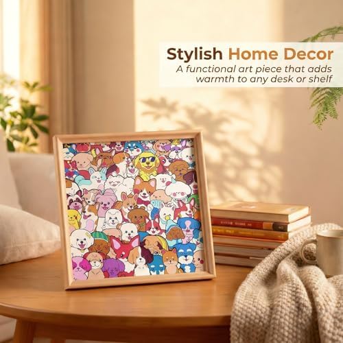 DIY Wooden Dog Puzzle Frame, 53 Colorable Puzzle Pieces, Comes with 12 Coloring Pens, Creative Art Craft Set, Suitable for Adults, Unique Handmade Gift for Dog Lovers, Home Decor (Puppy) - Image 2