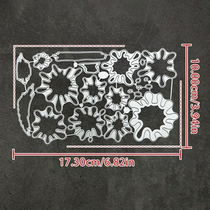 Lapoo Tool Metal Cutting Die for Scrapbooking - Durable, Cut Stencils for DIY Scrapbook Photo Album Decorative Paper Card, Card Making Supplies, Embossing (Colorful Splatter Painting 6.8 x 3.9 in) - Image 2