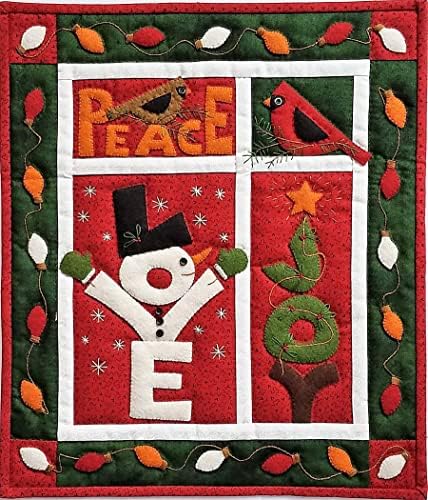 Wall Quilt Kit by Rachel's of Greenfield, Love, Joy, Peace Wall Quilt Kit 13"x15", Wall Hanging Quilt, Precut Quilt Kits, Wall Quilt Kits for Beginners by RachelsofGreenfield