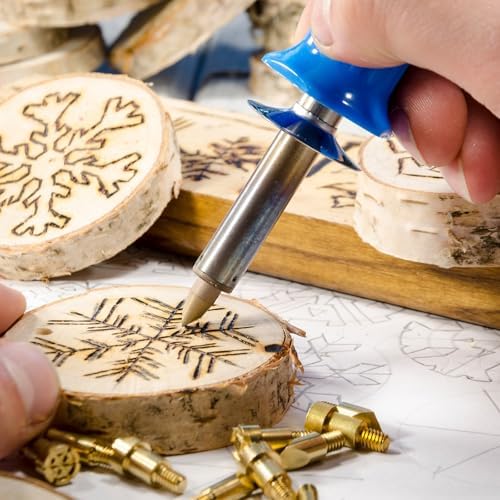 111 Pcs Wood Burning Tips and Stencils Kit,Wood Burning Letters, Numbers, Shapes and Symbols Tips for Pyrography Pen,DIY Embossing,Carving,Personalizing Crafts for Adults(Different Shape) - Image 6