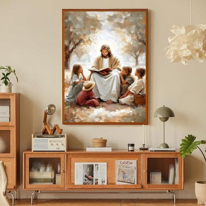 Jesus Paint by Numbers Kit for Adults Framed Canvas 12X16 in, Frameworkless - Image 5