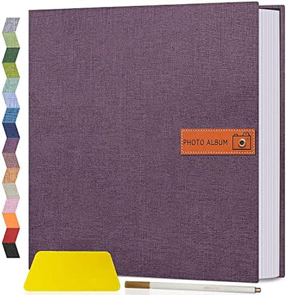 Popotop Large Photo Album Self Adhesive 4x6 5x7 8x10 Scrapbook Album DIY Picture Book,Gifts for Mom,Family Baby and Wedding,with Metal Pen and Plastic Board by Popotop