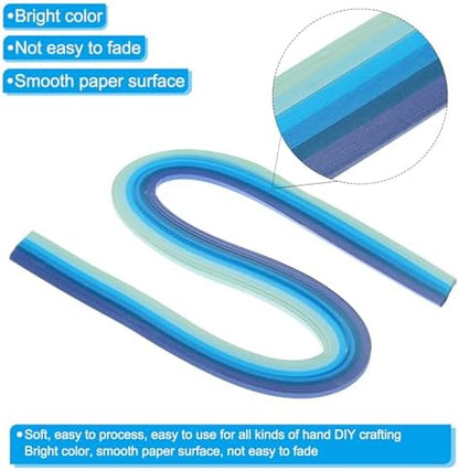 PATIKIL 120pcs Quilling Strips Paper 1/8"(3mm) 21" Origami Paper Quilling Strip for Art DIY Craft Christmas, Blue - Image 3
