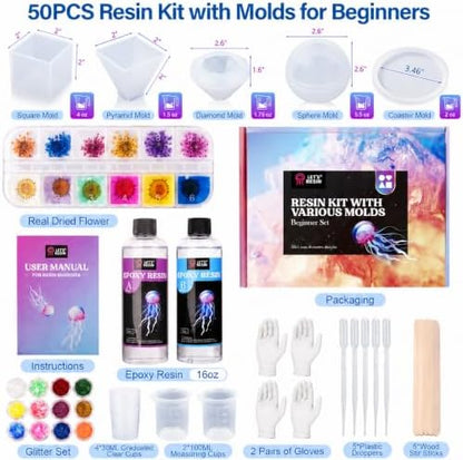 LET'S RESIN 16oz Epoxy Resin Kits and Molds Complete Set for Beginners - Image 3