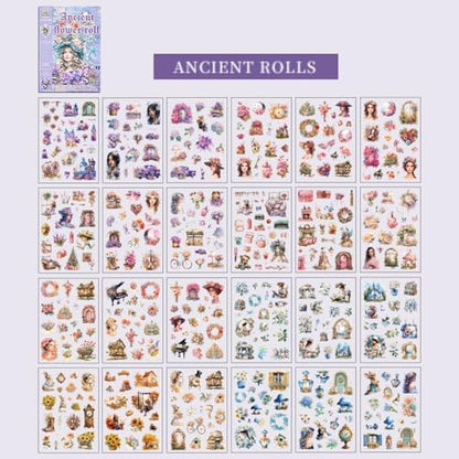 Large 24 Sheets Pre-Cut Scrapbook Sticker Book for Junk Journal Supplies, Washi Journal Stickers for Journaling, Collage Materials, Scrapbooking, Planner, Bujo, Arts Craft - Image 7