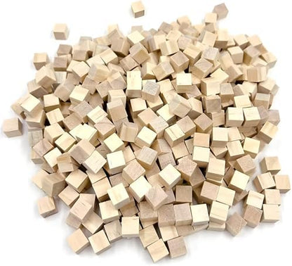 Wood Blocks for Crafting, Unfinished Wood Cubes, 1/2 Inch Natural Wooden Blocks, Pack of 180 Wood Square Blocks, Wooden Cubes for Arts and Crafts and DIY Projects by SIWUCHYE