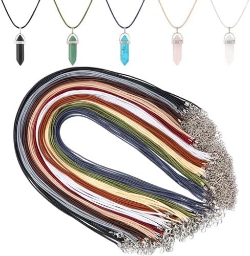 Tudomro 100 Waxed Leather Necklace Cord with Clasp,Earth Tone,18 Inch by Tudomro