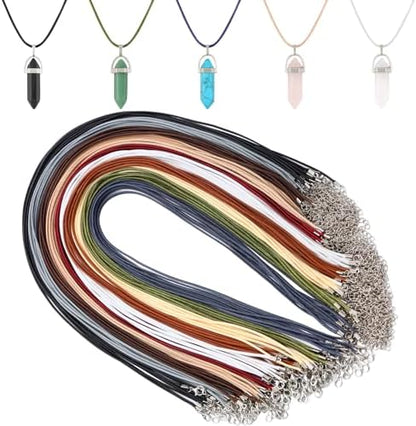 Tudomro 100 Waxed Leather Necklace Cord with Clasp,Earth Tone,18 Inch by Tudomro