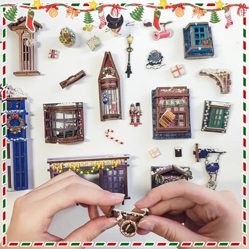 Book Nook kit with LED Christmas DIY Miniature Dollhouse Kit - Image 6