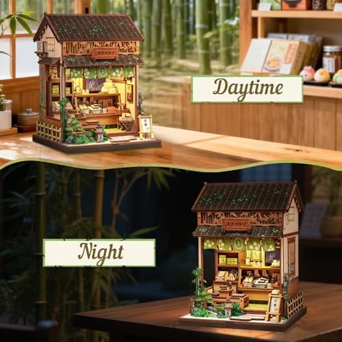 CUTEBEE Book Nook Kit, DIY Miniature House Japanese Sweet Wagashi Shop - Image 6
