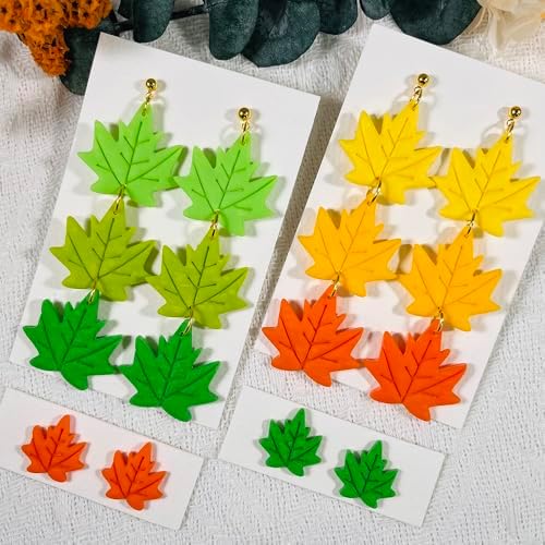 Xaekicr Polymer Clay Cutters Maple Leaf Set – 2PCS Fall Leaf Clay Earring Cutters for Polymer Clay Jewelry, Autumn Theme Clay Tools and Cutters for Earrings, Crafts and Seasonal DIY - Image 3