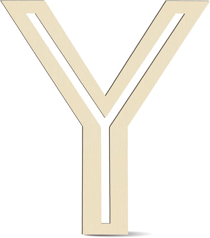 Large Wooden Letters 14 inch for Wall Decor Crafts Big Wood Letter Y 1/5 Inch Thick Unfinished Alphabet Cutouts Paintable Letters for DIY Wreath Home Party Wedding Baby Nursery Decorations (Y)
