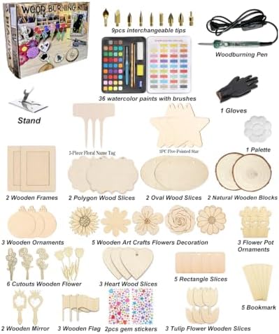 BIAJIYA 100Pc Wood Burning Kit for Adults, Beginners Woodburning Kit - Image 2