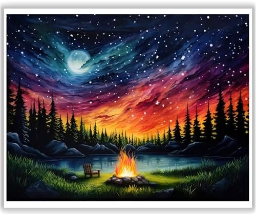 HITO Starry Sky Paint by Numbers Kit for Adults, Adult Paint by Number Kits by HITO