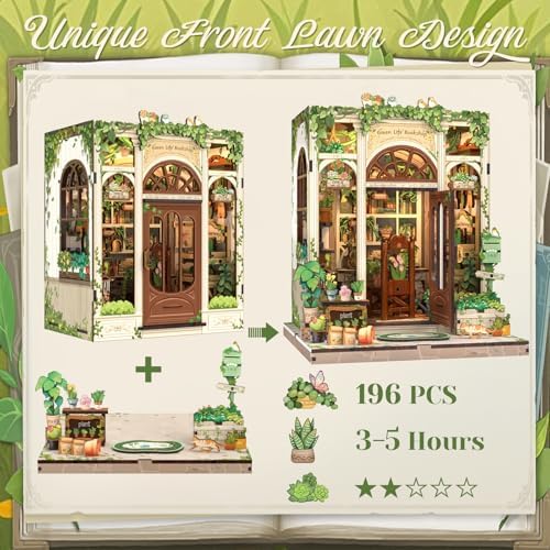 CUTEBEE Book Nook Kit - DIY Miniature House Dollhouse Kit for Adults - Image 4