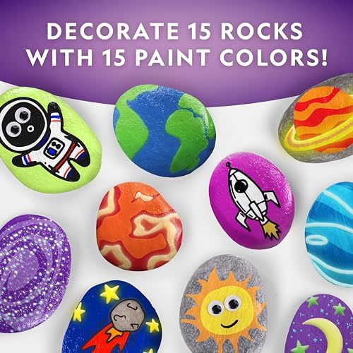 National Geographic Glow-in-the-Dark Rock Painting Craft Kit for Kids - Image 3